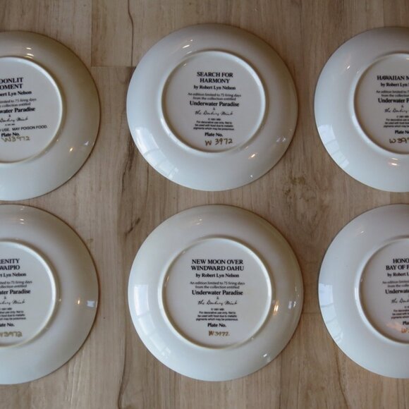 The Danbury Mint Underwater Paradise Robert Lyn Nelson collector plates set of 6 - Picture 4 of 7